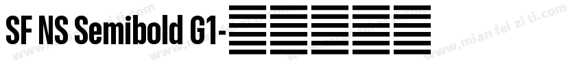 SF NS Semibold G1字体转换